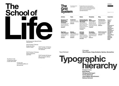 Typography Hierarchy Examples