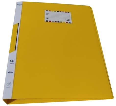 Plastic Yellow Ring Binder File Folder, For Office, Paper Size: A4 at ...