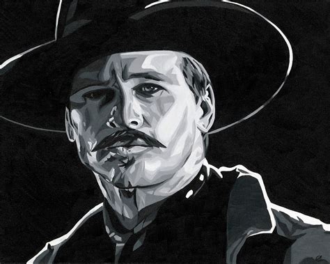 Val Kilmer as Doc Holliday Oil Painting Print