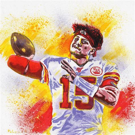 Patrick Mahomes Original Acrylic Painting on Canvas Kansas | Etsy