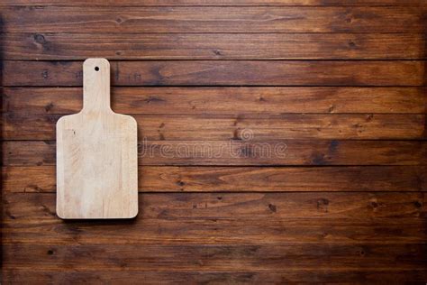 Empty Cutting Board on Vintage Dark Wooden Board Food Background Concept Stock Illustration ...