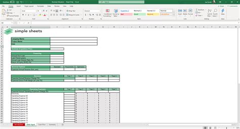 Business Valuation Excel and Google Sheets Template - Simple Sheets