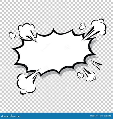 Transparent Background with Boom Comic Book Explosion Vector Design Pattern. Stock Vector ...