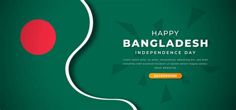 Happy Bangladesh Independence Day Design Paper Cut Shapes Background ...