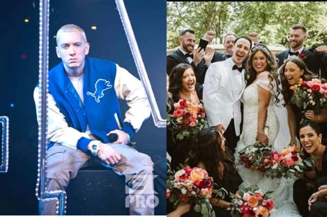 Proud father Eminem walks eldest daughter down the aisle, the first of ...