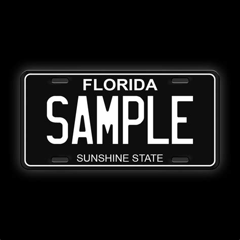 Black Custom Florida License Plate – Limitless Workshop