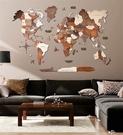 Get the best choice Outlet Shopping M, Blank Map World Map Push Pin 3D Wood World Map Wooden ...