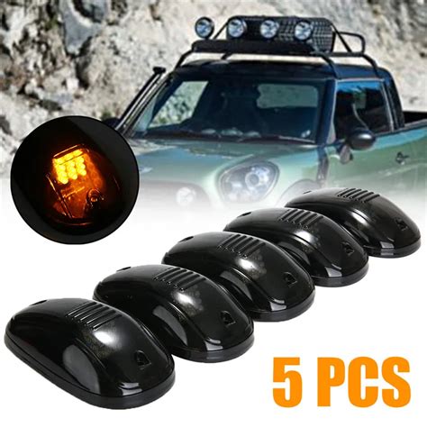 NEW 5PCS Smoked Amber Cab Roof Top Running LED Light for Truck SUV Pickup 4x4 Decorative Lamp-in ...