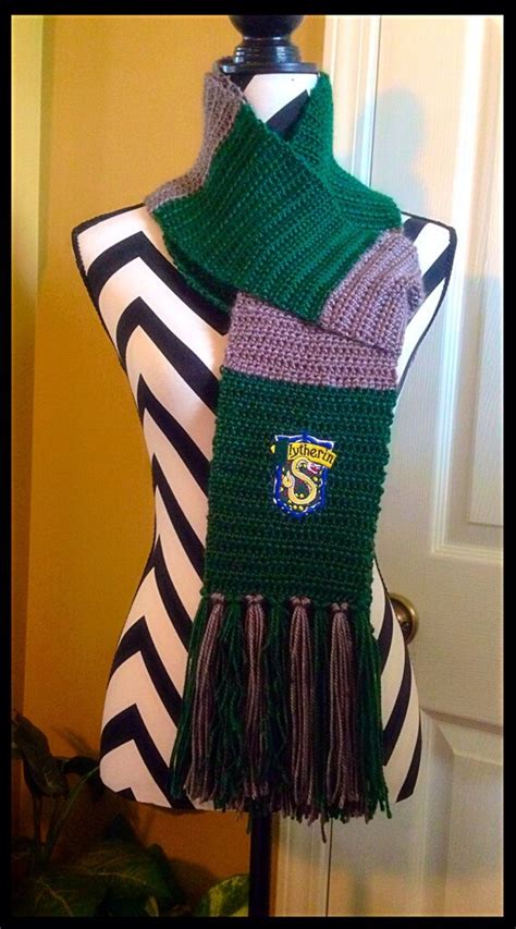 Slytherin House Scarf Extra Long by ThePendergrassLane on Etsy