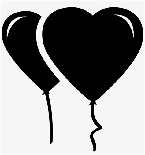 Two Heart Shaped Balloons Svg Png Icon Free Download - Heart Shaped Balloon Vector PNG Image ...