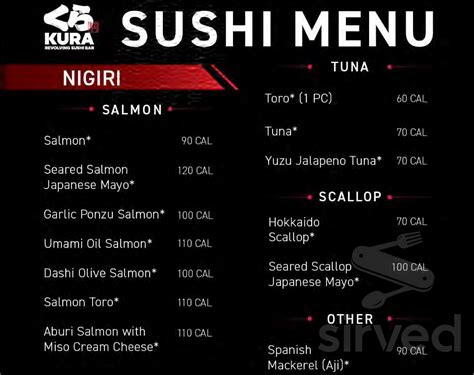 Kura Revolving Sushi Bar - Now Open for Dine-In and Delivery menu in ...