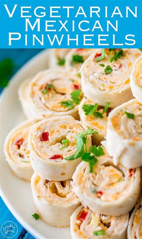 Vegetarian Mexican Pinwheels | A great vegetarian snack, perfect for pot lucks and backyard ...