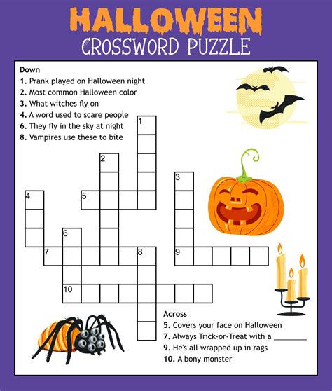 Halloween Crossword Puzzles - 15 Free PDF Printables | Printablee