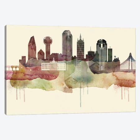 Dallas Skyline Canvas Art by WallDecorAddict | iCanvas