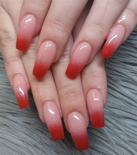 ⭐Lee Xiong on Instagram: “Fire red ombre nails! For appointments check ...