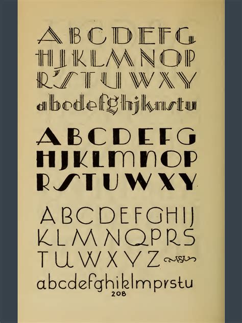 Art Deco Fonts Letter Alphabet