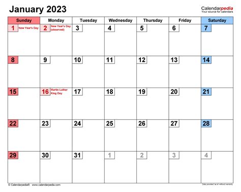 Editable January 2023 Calendar | 2023 Calendar