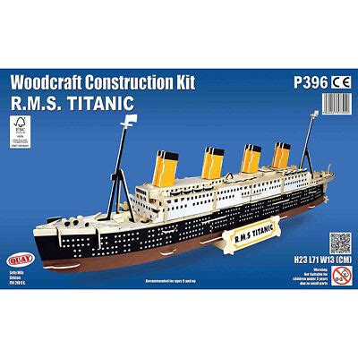 RMS Titanic: Woodcraft Quay Construction Wooden 3D Model Kit P396 Age 9 ...