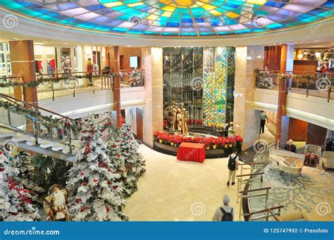 Crystal Serenity Cruise Ship Atrium Interrior in Miami Editorial Photography - Image of ...