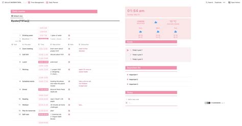 Notion Daily Planner Template Free