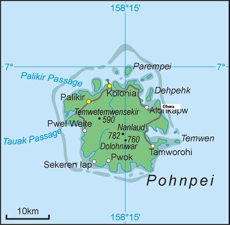 Pohnpei Island Map • mappery