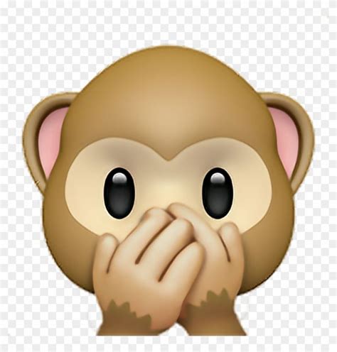 Monkey Sticker - Speak No Evil Monkey Emoji, Hd Png Download | Monkey emoji, Monkey stickers ...