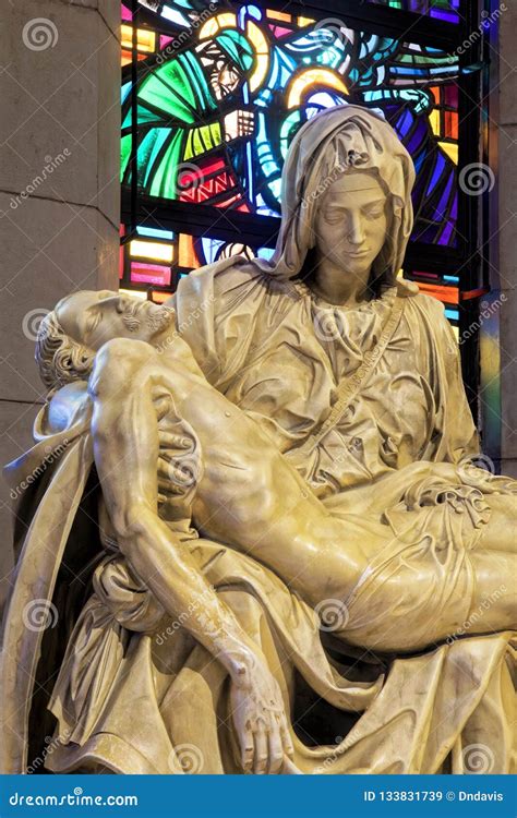 Statue of La Pieta Inside the Manila Cathedral, Manila, Philippines Editorial Stock Image ...