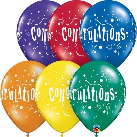 Qualatex Congratulations Stars Around 11" Latex Balloons, 50 CT - Walmart.com - Walmart.com