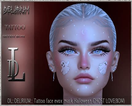 Second Life Marketplace - DL::DELIRIUM:: Tattoo face evox mask ...