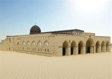 Al-Aqsa Mosque interior- exterior 3D model MAX FBX