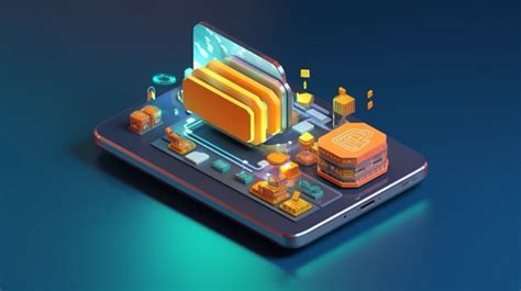 Illustration Of A Digital Wallet For Cryptocurrency In Isometric 3d ...