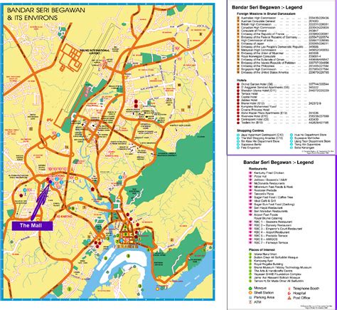 Bandar Seri Begawan Tourist Map - Bandar Seri Begawan Brunei • mappery