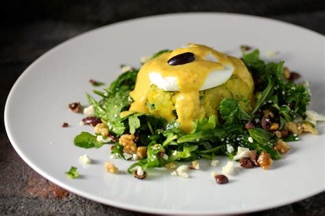 ensalada de papas a la huancaina (peruvian-style salad with potato cake, egg, and yellow chile ...