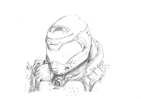 ArtStation - Doomguy Drawing