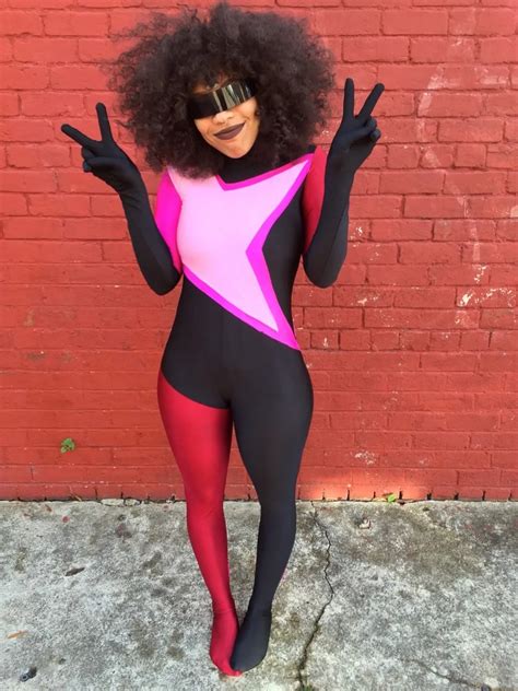 High Quality fancy dress Steven Universe Garnet Spandex Lycra Suit Zentai Halloween Cosplay ...