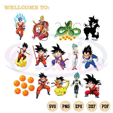 Dragon Ball Z Bundle Son Goku Anime Best SVG Digital Files