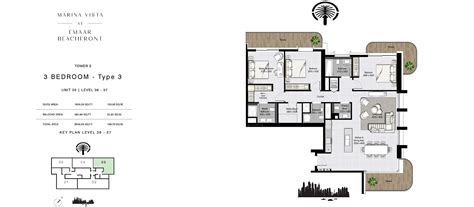 Marina Vista Apartments at Emaar Beachfront, Dubai Floor Plan