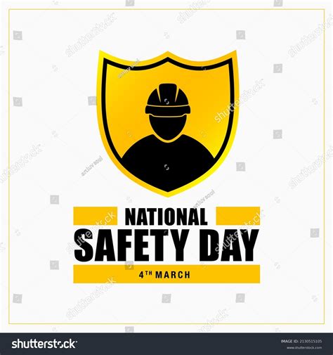 National Safety Day Poster Banner Design Stock Vector (Royalty Free ...