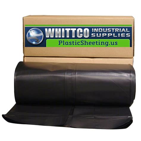 20 X 100 15 mil Black Plastic Sheeting Vapor barrier