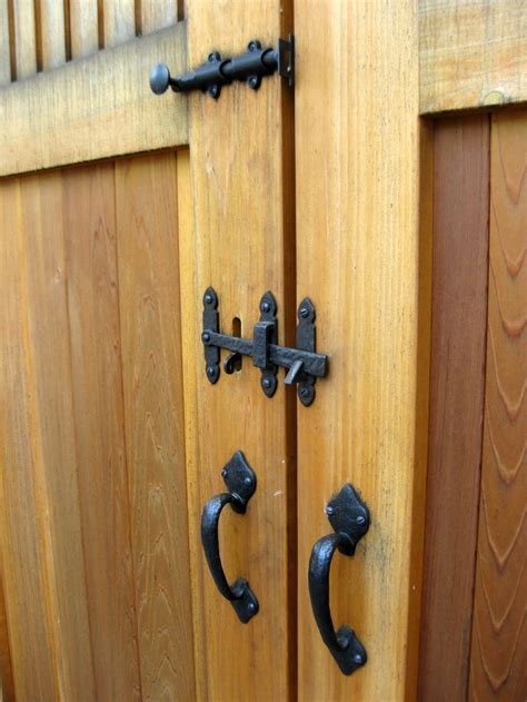 Double Gate Latches | Wooden gates driveway, Wooden gates, Gate hardware