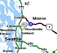 Map to Monroe, WA