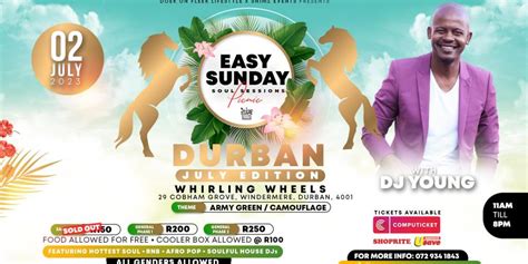 Easy Sunday Soul Sessions Picnic - Durban July - Computicket BoxOffice