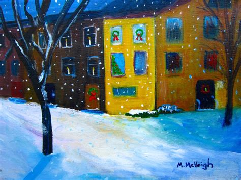 A Philly Snowfall - acrylic on canvas, in Philadelphia & NJ Area Scenes