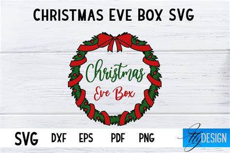 Christmas Eve Box SVG | Xmas SVG | Christmas SVG Design By Fly Design ...