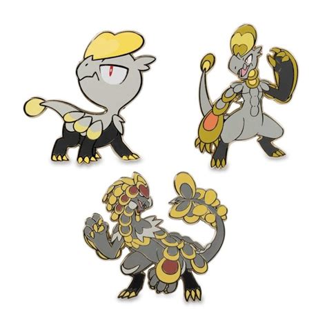 Jangmo-o, Hakamo-o & Kommo-o Pokémon Pins (3-Pack) | Pokémon Center Official Site