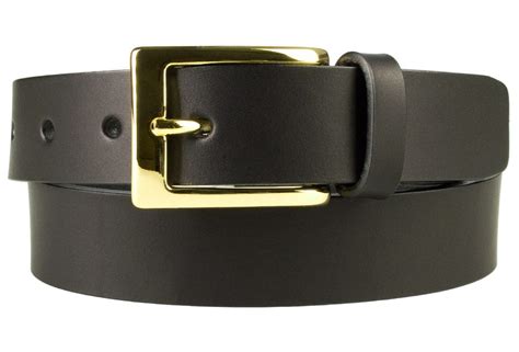 Mens Black Leather Belt With Gold Buckle - Belt Designs