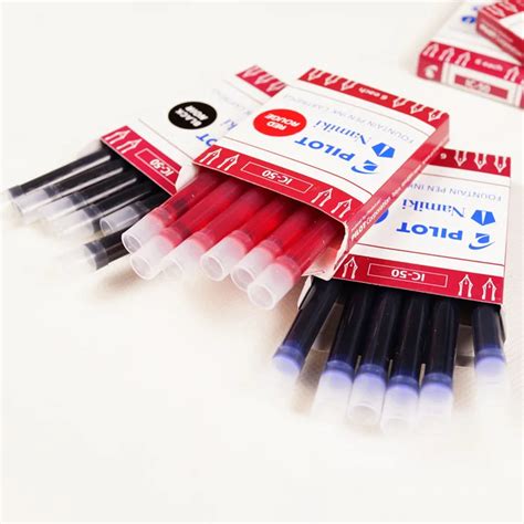 Pilot IC 50 IC50 ink sac ink cartridges FP 50r 78g black blu red 3 colors-in Fountain Pens from ...