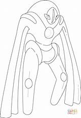 Pokemon Coloring Pages Deoxys  JaidenropTucker sketch template