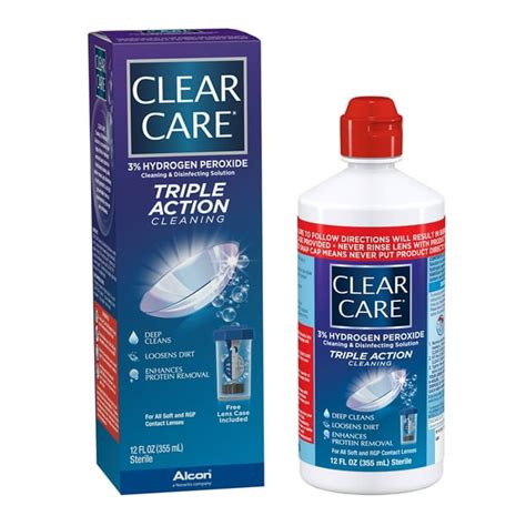 Clear Care Cleaning and Disinfecting Contact Lens Solution, 12 oz ...