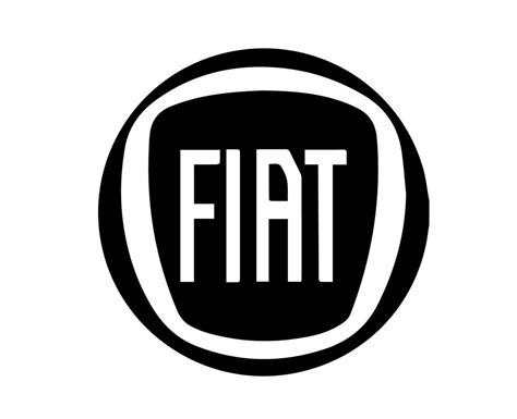 Fiat Logo Brand Car Symbol Black Design Italian Automobile Vector ...